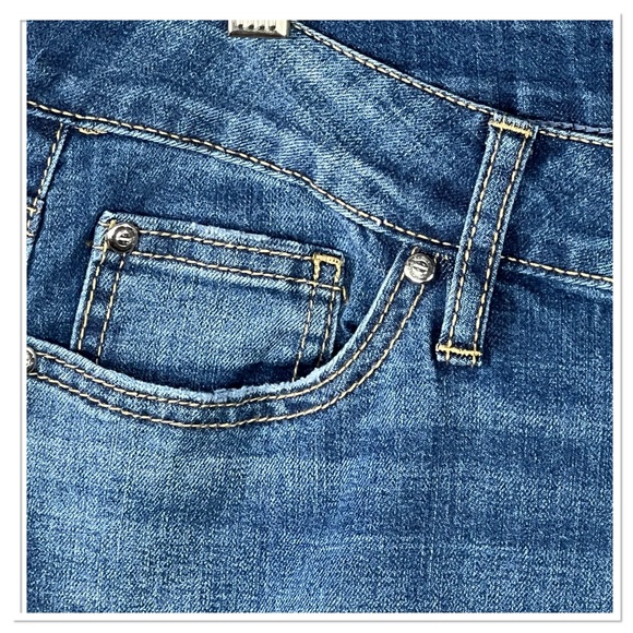 Rebecca Minkoff High Waist Stretch‎ Wide Leg Jeans Indigo Cotton Blend Sz 10 - Picture 3 of 9